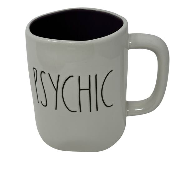 Rae Dunn Artisan Collection By Magenta White Ceramic PSYCHIC  Mug Farmhouse - Picture 2 of 7